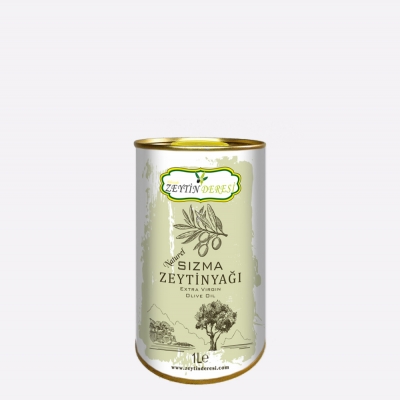 Sızma Zeytinyağı 1 Lt Yuvarlak Teneke