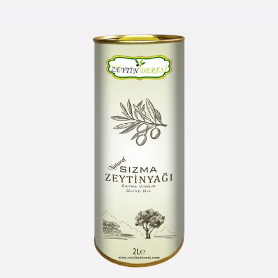 Sızma Zeytinyağı 2 Lt Yuvarlak Teneke